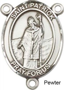 St. Patrick Rosary Centerpiece Sterling Silver or Pewter [BLCR0251]