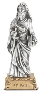 Saint Paul the Apostle Pewter Statue 4 Inch [HRST512]