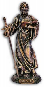 St. Paul Statue, Bronzed Resin - 8 inch [GSS039]