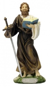 St. Paul Statue, Hand Painted - 8 inch [GSS040]