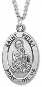 St. Peter Medal Sterling Silver [HMM1137]