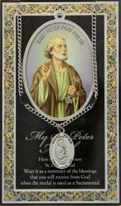 St. Peter Medal in Pewter with Bi-Fold Prayer Card [HPM043]