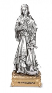 St. Philomena Pewter Statue 4 Inch [HRST520]