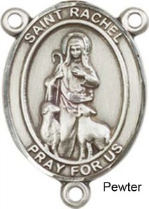 St. Rachel Rosary Centerpiece Sterling Silver or Pewter [BLCR0350]