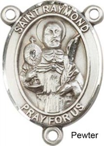 St. Raymond Nonnatus Rosary Centerpiece Sterling Silver or Pewter [BLCR0258]