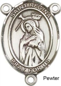 St. Regina Rosary Centerpiece Sterling Silver or Pewter [BLCR0433]