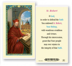St. Robert Laminated Prayer Card [HPR534]