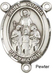 St. Sophia Rosary Centerpiece Sterling Silver or Pewter [BLCR0300]