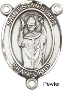 St. Stanislaus Rosary Centerpiece Sterling Silver or Pewter [BLCR0289]