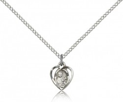 Petite St. Theresa Heart Shaped Necklace [BM0845]