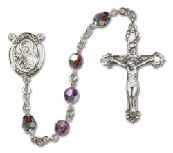 St. Theresa Sterling Silver Heirloom Rosary Fancy Crucifix [RBEN1401]