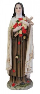 St. Therese Statue, Hand Painted - 8 inch [GSS044]