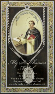 St. Thomas Aquinas Medal in Pewter with Bi-Fold Prayer Card [HPM053]
