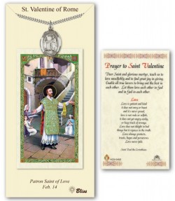 St. Valentine of Rome Medal in Pewter with Prayer Card [BLPCP035]