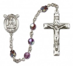 St. Walburga Sterling Silver Heirloom Rosary Squared Crucifix [RBEN0419]