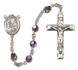 St. Zita Sterling Silver Heirloom Rosary Squared Crucifix [RBEN0425]