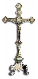 Standing Crucifix in Brass - 13 Inches [GSCH1147]