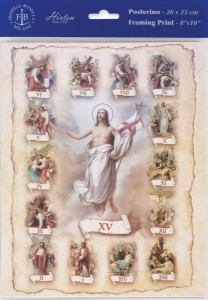 Stations of the Cross Print - Sold in 3 per pack [HFA1178]