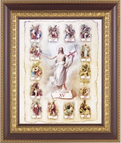 Stations of the Cross Illustrated 8x10 Framed Print Under Glass [HFP148]