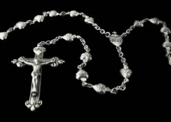 Sterling Silver Sacred Heart Rosary 8mm [HMBR025]