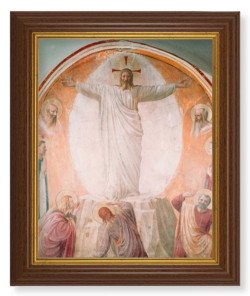 Transfiguration of Christ by Fra Angelico 8x10 Textured Artboard Dark Walnut Frame [HFA5556]