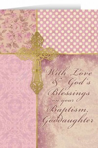 With Love and God's Blessings on your Baptism, Goddaughter Greeting Card [NGC004]