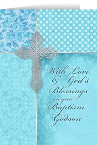 With Love and God's Blessings on your Baptism, Godson Greeting Card [NGC003]