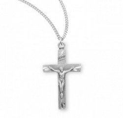 Women's Classic Crucifix Pendant Etched Tips [RECRX1039]