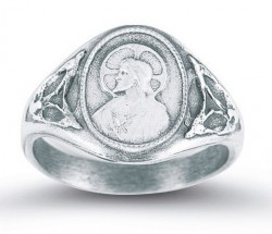 Women's Sacred Heart Scapular Ring Sterling Silver [HMR011]