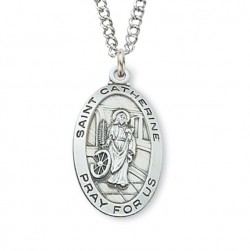 Women's St. Catherine of Alexandria Medal Sterling Silver [MVM1059]