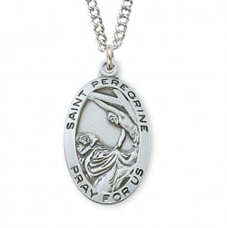 Women's St. Peregrine Medal Sterling Silver [MVM1081]