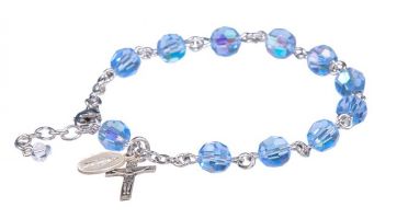 Blue rosary bracelets