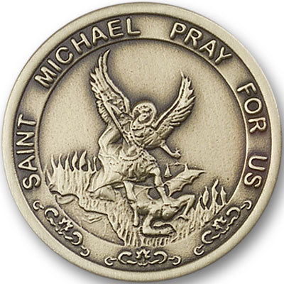 St. Michael the Archangel Pray for Us Visor Clip