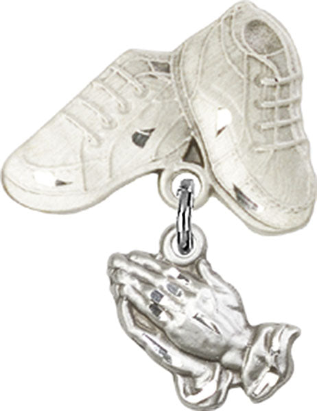 Praying Hands Charm and Baby Boots Pin
