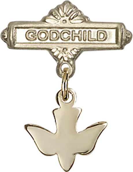 Holy Spirit Charm and Godchild Badge Pin