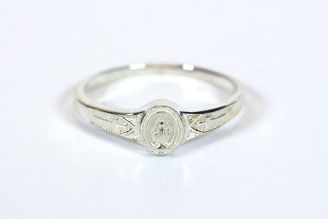 Miraculous Medal Sterling Silver Ring