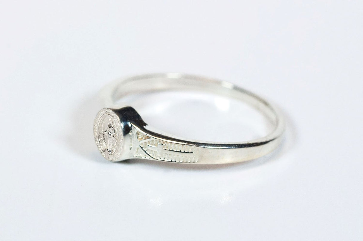 Miraculous Medal Sterling Silver Ring