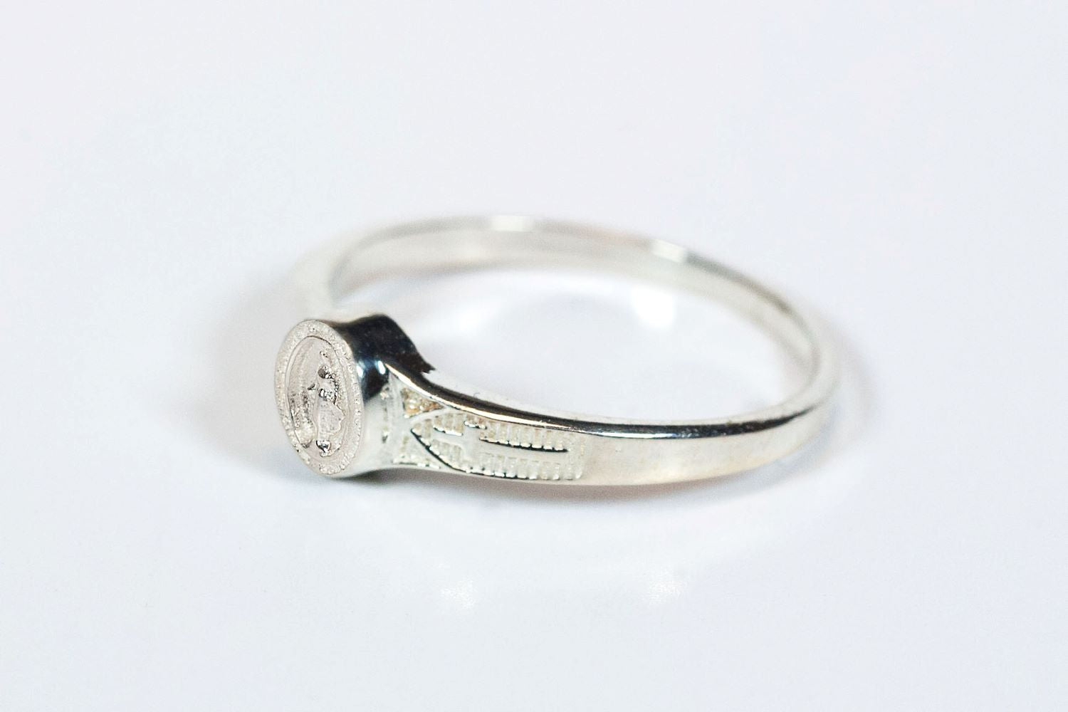 Miraculous Medal Sterling Silver Ring