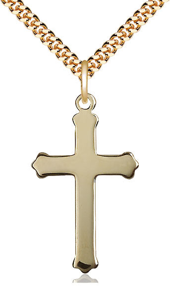 Cross Pendant with Heart Tips