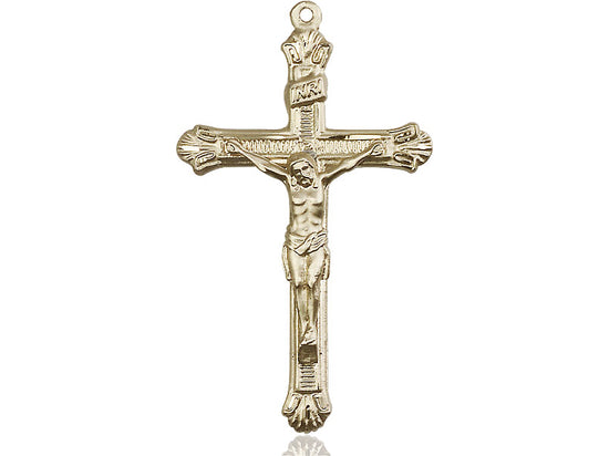 Men's Slim Textured Crucifix Necklace