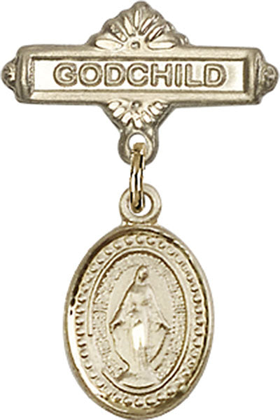 Miraculous Charm and Godchild Badge Pin