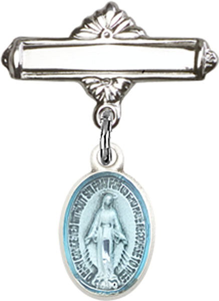 Miraculous Charm and Polished Engravable Badge Pin