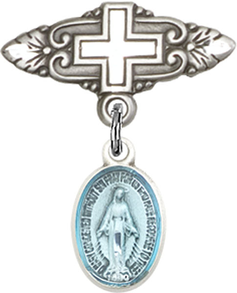 Miraculous Charm and Badge Pin with Cross