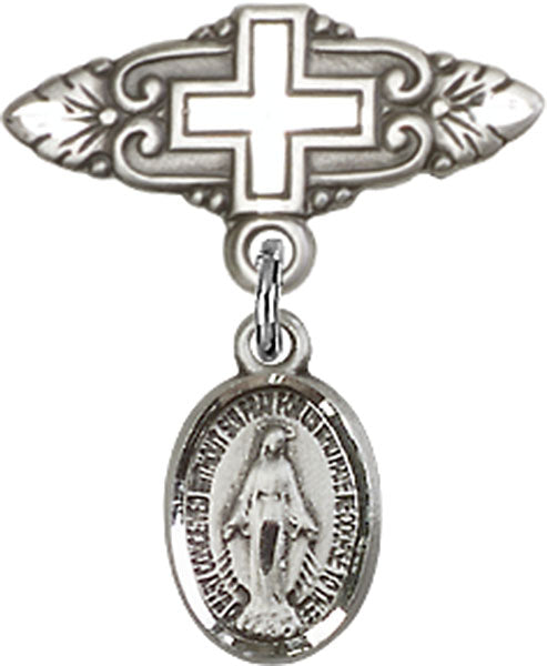 Miraculous Charm and Badge Pin with Cross