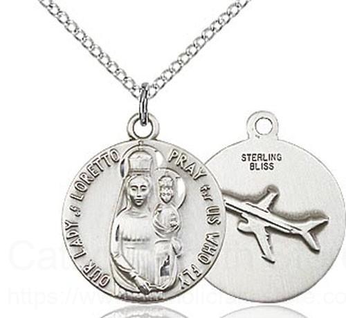 Our Lady of Loretto Pray For Us Who Fly Medal