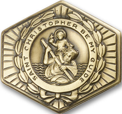 St. Christopher Hexagon Visor Clip