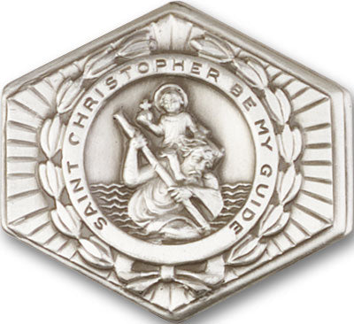 St. Christopher Hexagon Visor Clip