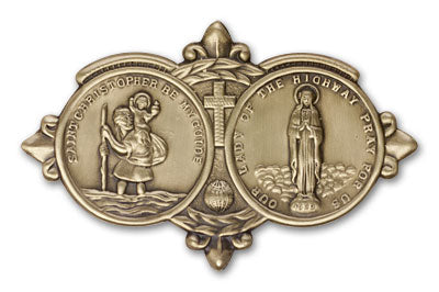 St. Christopher & Our Lady of the Highway Visor Clip