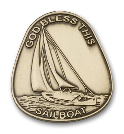 God Bless This Sailboat Visor Clip