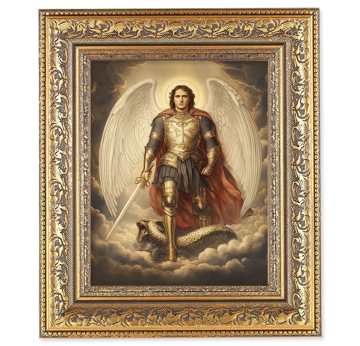 St Michael the Archangel In Armor Framed Print